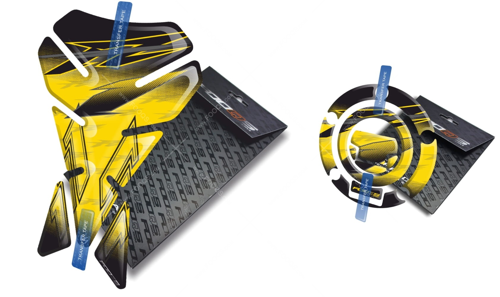 Sticker tankpad hars, 3D-effect, compatibel met Yamaha Fz1 Fz1n Fz1s Fazer (blauw