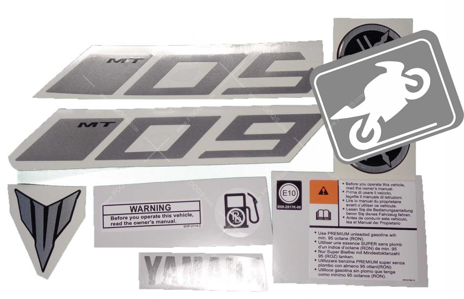Autocollants Fourche Pour Yamaha MT-09/MT-09 SP 2019-2022 - Vinyle, Lot De 2 (gauche+droite)
