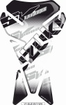 Tankpad-Aufkleber V1 SUZUKI SV 1000 weiss