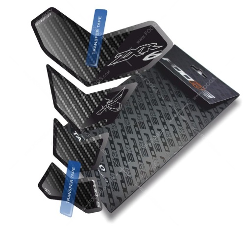 Tankpad Kawasaki ZX 6 R T2 black carbon sticker