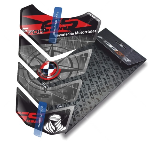 Tankpad BMW F 700 GS TA red sticker