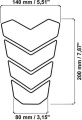 Tankpad BMW F 800 S TA tricolore dimensions