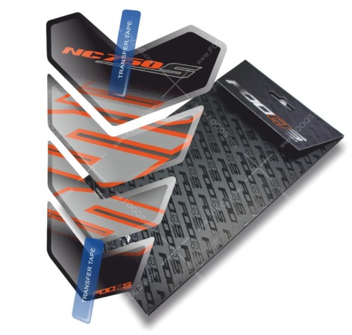 Tankpad Honda NC 750 S TV silver orange sticker