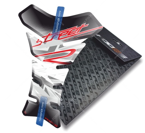 Tankpad Triumph Street Triple 675 1050 R RX T1 white red sticker