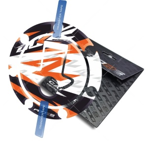 Adesivo per il tappo del carburante KTM Duke 125 250 390 690 790 1029 bianco Orange