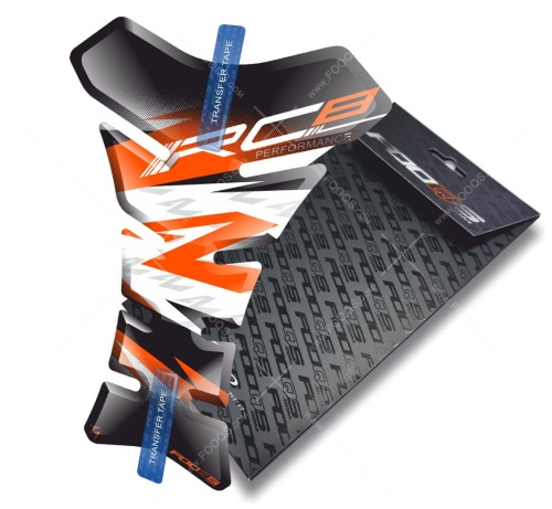 Tankpad KTM RC 8 1190 T1 white orange sticker