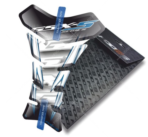 Tankpad Suzuki GSX-S 750 1000 T1 white blue sticker