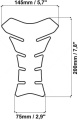 Tankpad Kawasaki Er 6f 6n T1 blue dimensions