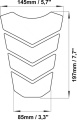 Tankpad Cappad Kawasaki GTR 1400 TA green dimensions