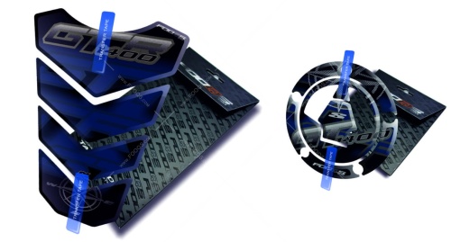 Tankpad Cappad Kawasaki GTR 1400 TA black blue sticker