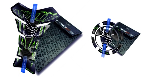 Tankpad Cappad Kawasaki Ninja 400 T1 black green sticker