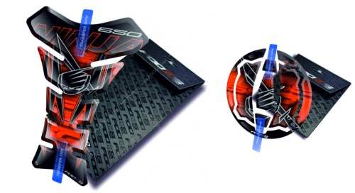 Tankpad Cappad Kawasaki Ninja 650 new model T1 orange sticker