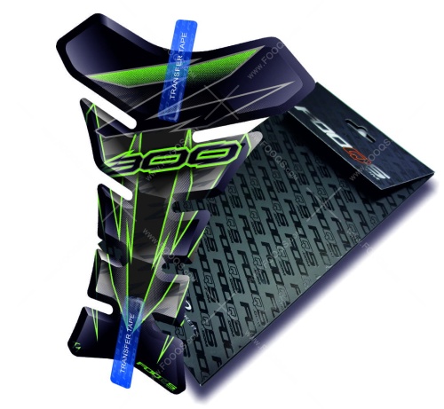 Tankpad Kawasaki Z 300 T1 black green sticker