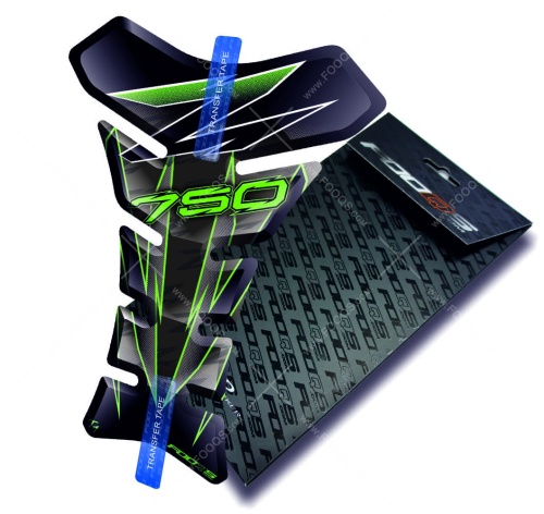 Tankpad Kawasaki Z 750 T1 black green sticker