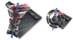 Naklejki na bak tankpad cappad T1 Kawasaki ZX-6R Black Red