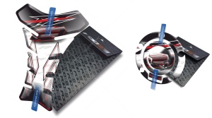 Adesivi per serbatoio tankpad cappad T1 Yamaha FZ8 bianco Red