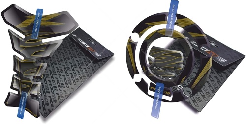 Tankpad Cappad Yamaha YZF R6 T1 black gold sticker