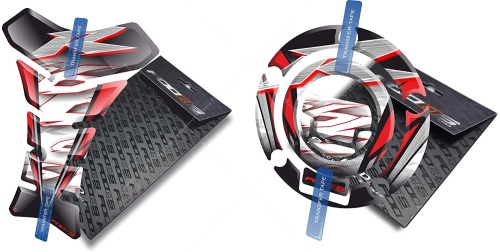 Tankpad Cappad Yamaha YZF R6 T1 white red sticker