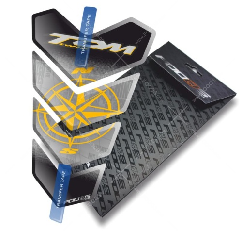 Tankpad Yamaha TDM 850 900 Twin TV silver yellow sticker