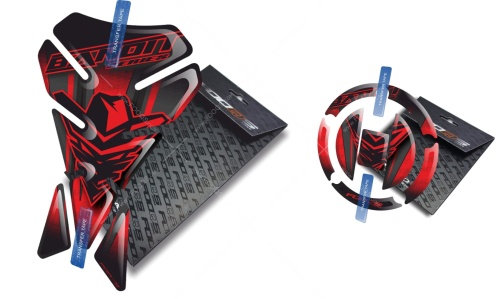 Tankpad Cappad Suzuki GSF 600 650 1200 1250 Bandit V1 red sticker