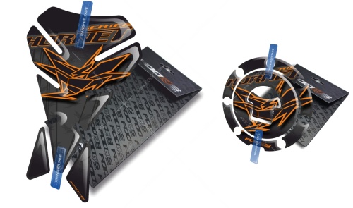 Tankpad Cappad Honda Hornet CB 500 600 900 1000 V1 black orange sticker