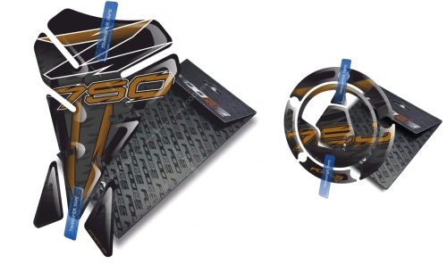 Tankpad Cappad Kawasaki Z 750 V1 black gold sticker
