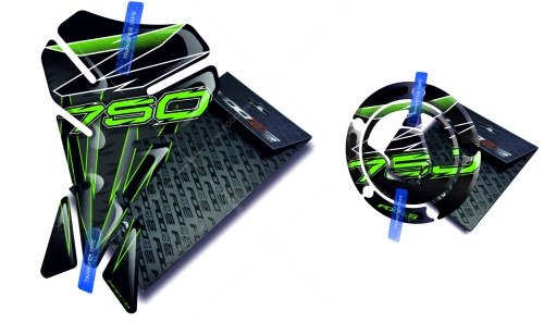 Tankpad Cappad Kawasaki Z 750 V1 black green sticker