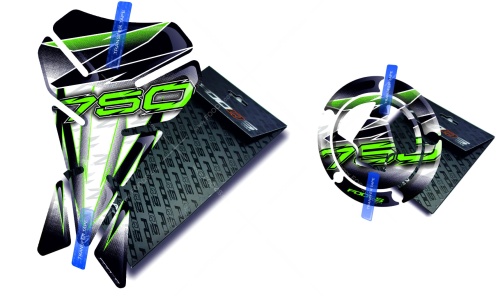 Tankpad Cappad Kawasaki Z 750 V1 white green sticker