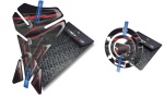 Pegatinas de tanque Tankpad cappad V1 Yamaha FZ1 Negro