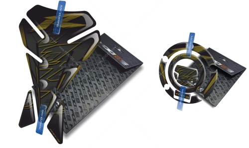 Tankpad Cappad Yamaha YZF R1 V1 black gold sticker