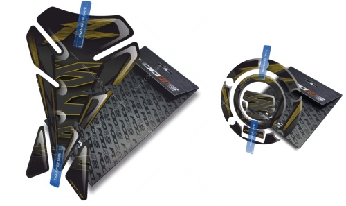 Tankpad Cappad Yamaha YZF R6 V1 black gold sticker