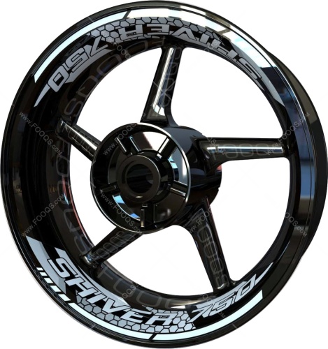 Aprilia Shiver 750 white 2 motorcycle wheel rim stickers fooqs