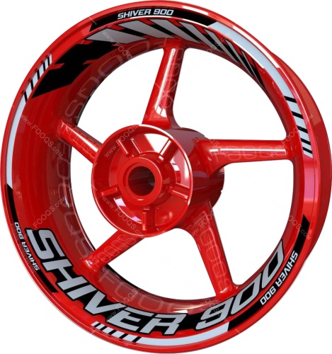 Aprilia Shiver 900 silver motorcycle wheel rim stickers fooqs
