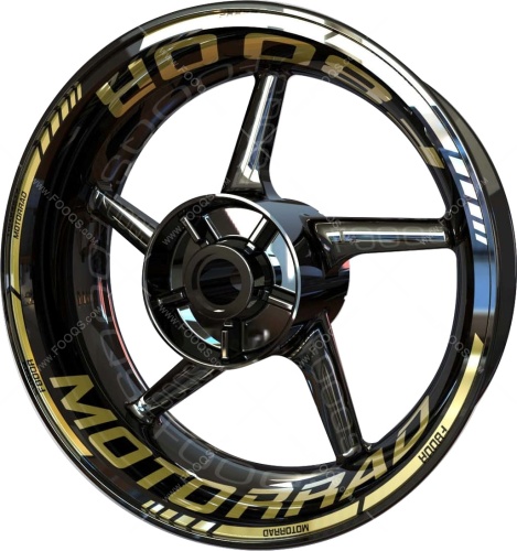 BMW F 800 R gold motorcycle wheel rim stickers fooqs