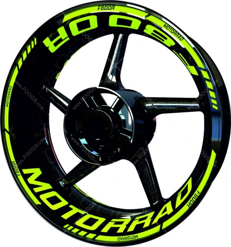 BMW F 800 R fluo motorcycle wheel rim stickers fooqs