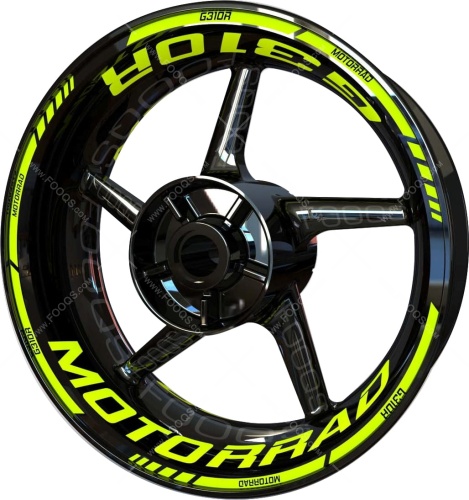 BMW G 310 R fluo motorcycle wheel rim stickers fooqs