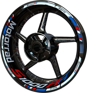 Adhesivos para llantas ranty F2 BMW S 1000 RR blanco azul rojo 5