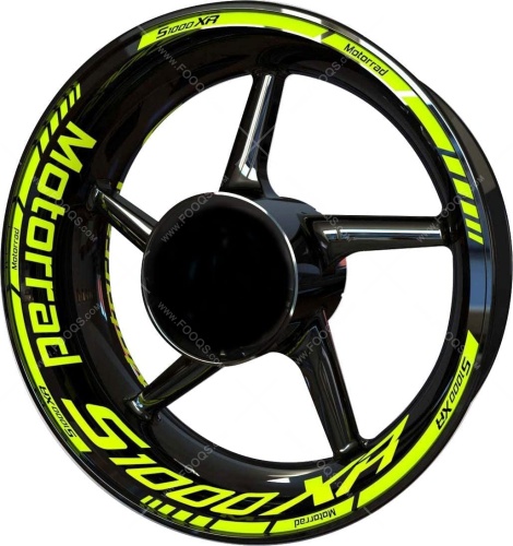 BMW S 1000 XR fluo motorcycle wheel rim stickers fooqs