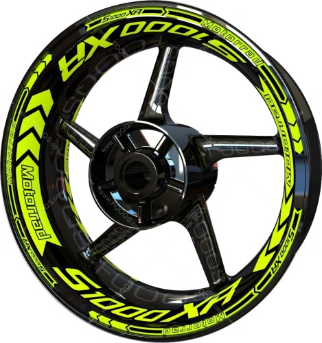 BMW S 1000 XR fluo 2 motorcycle wheel rim stickers fooqs