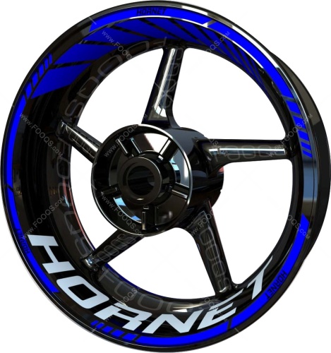 Honda CB 600 F Hornet blue motorcycle wheel rim stickers fooqs