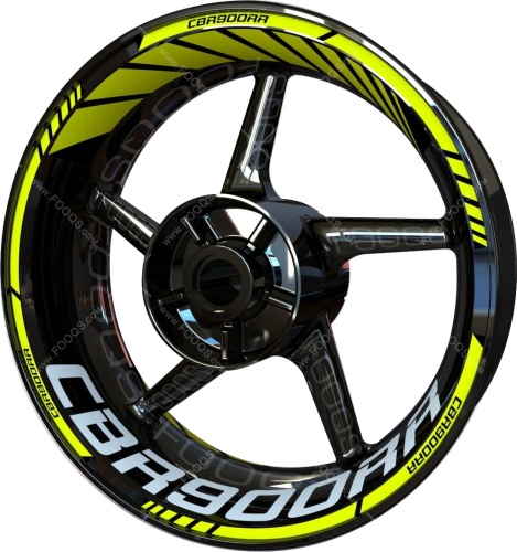 Honda CBR 900 RR fluo motorcycle wheel rim stickers fooqs