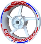 Wheel rim stickers F2 Honda CBR 900 RR red blue stickers decals