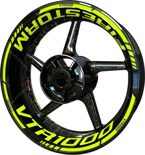 Honda VTR 1000 fluo 2 motorcycle wheel rim stickers fooqs