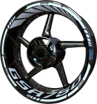 Adesivi per cerchioni ranty F2 Suzuki GSR 750 bianco 2