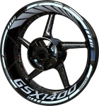 Adesivi per cerchioni ranty F2 Suzuki GSX 1400 bianco