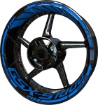 Jantes autocollants F2 Suzuki GSXS 1000 bleu