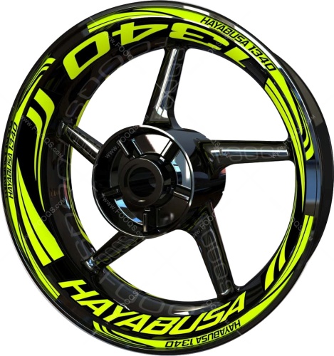 Suzuki Hayabusa 1340 fluo motorcycle wheel rim stickers fooqs