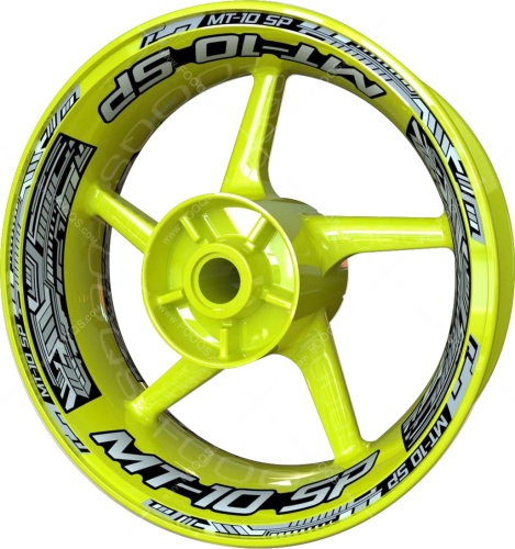 Yamaha MT 10 SP silver motorcycle wheel rim stickers fooqs