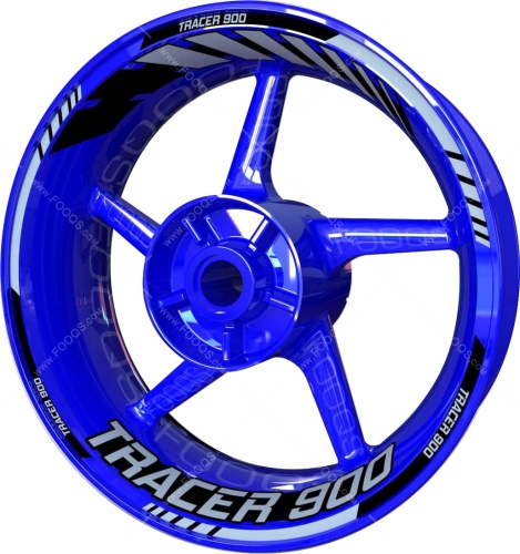 Yamaha Tracer 900 silver motorcycle wheel rim stickers fooqs
