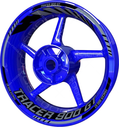 Yamaha Tracer 900 GT silver motorcycle wheel rim stickers fooqs